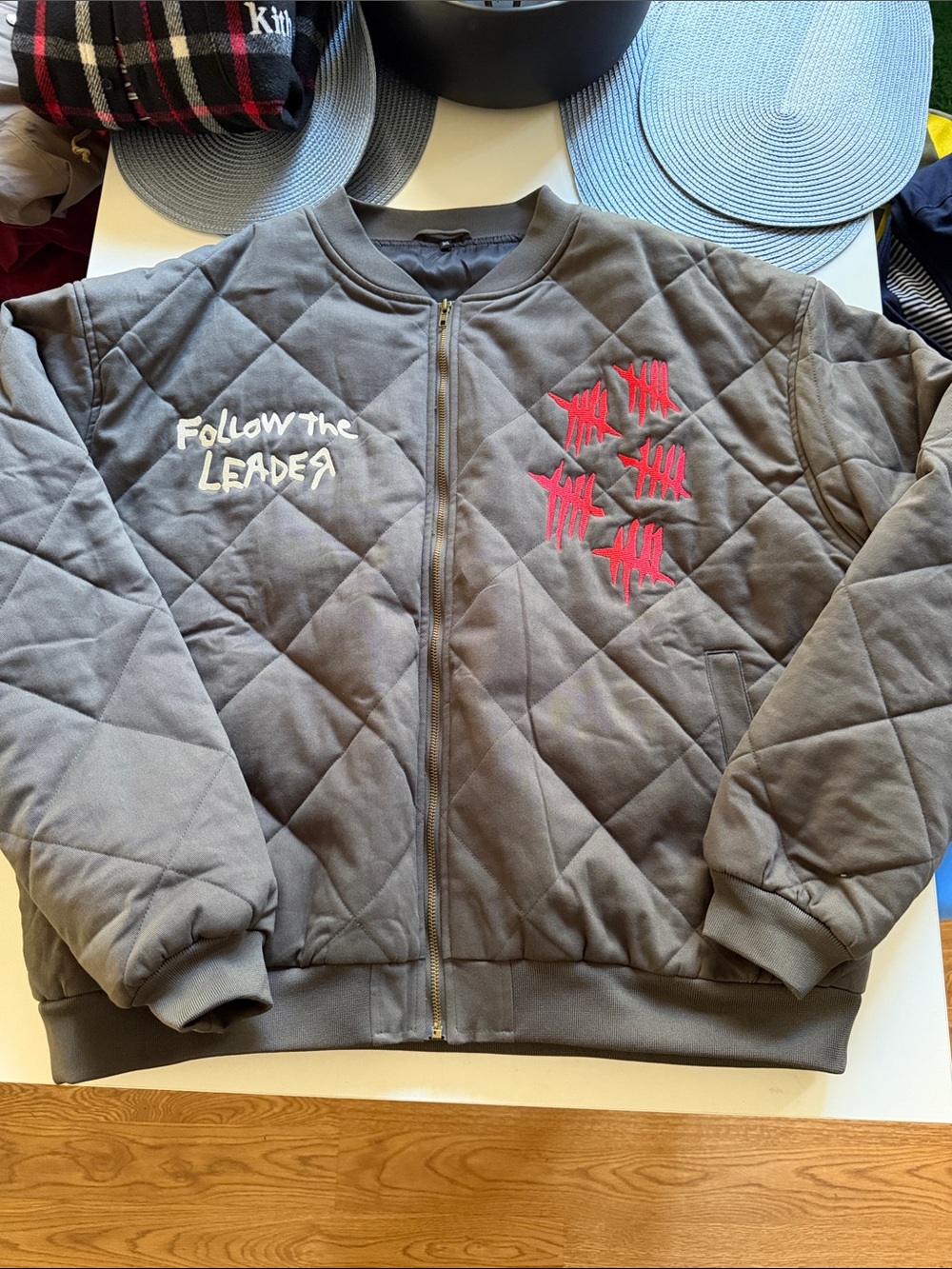 KORN FOLLOW THE LEADER  Quilted Jacket with Red Tally Embroidery